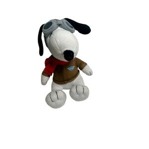 MetLife Snoopy Peanuts Pilot Aviation Red Baron Plush Advertising Promo 2015 6"